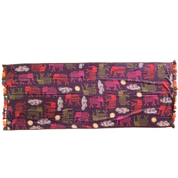 UDD GAJA Dupatta elephant print with tassle 97 x 39 inches - Picture 2 of 8